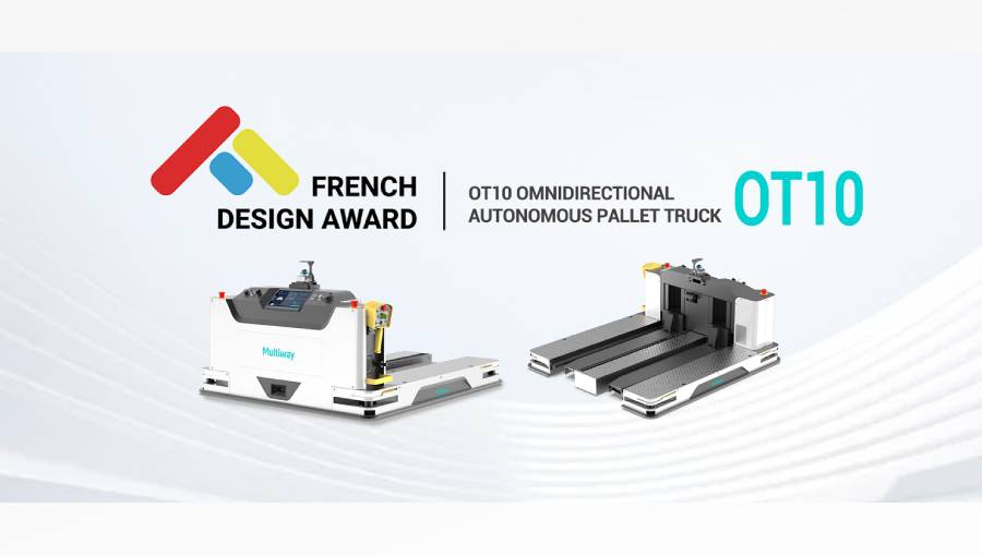 International Recognition Upon Launch | Multiway Robotics OT10 Omnidirectional Pallet Autonomous Forklift Wins 2026 French Design Award